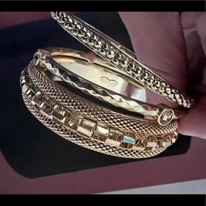 3 Gold bracelets beautiful combination